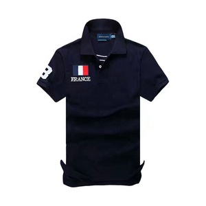 Vente directe usine – Polo décontracté en coton à manches courtes pour homme, col à revers, style professionnel, broderie technique, couleur unie - Product Image 5