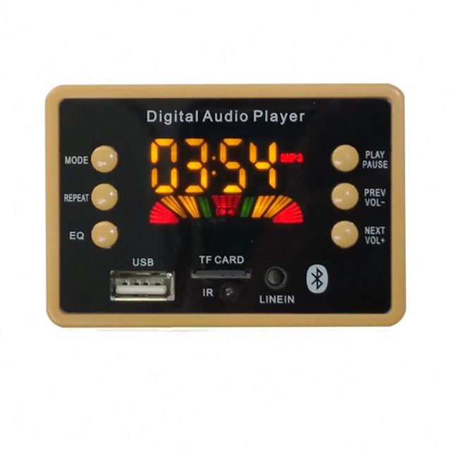 Wireless-compatible 5.0 MP3 Decoder Board Lossless Sound Quality Audio Decoder Car Hands-free Call Support USB/FM/TF Card