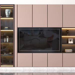 Mueble de <span class=keywords><strong>TV</strong></span> de Madera Moderno y Minimalista de Lujo con Unidad de Exhibición Personalizada <span class=keywords><strong>para</strong></span> Sala de Estar - Product Image 1