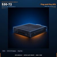 Mini PC OPS Intel Core I5-1240P 2x DDR4 SO-DIMM M.2 PCIe 1GbE 80Pin Standard Double affichage 4K Lecteur d'affichage numérique S30-72