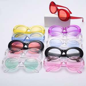 Gafas de Sol de Moda 2020, Personalizadas para Mujer, Montura Transparente Colorida, Lentes Brillantes, Colores Dulces, Ovaladas - Product Image 4