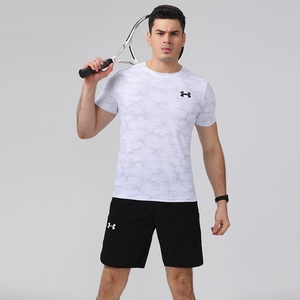 T-shirt Sportiva da Uomo in Seta Ghiaccio a Rapida Asciugatura, Vestibilità Larga, per Fitness, Corsa, Allenamento Estivo, Casual, a Maniche Corte - Product Image 3