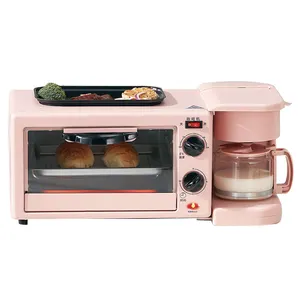 Stainless steel breakfast maker kitchen appliance 3 in 1 electric machine coffee machine egg cook breakfast maker