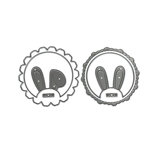Matrices artisanales en métal lapin de pâques, bricolage, matrices de découpe, pour <span class=keywords><strong>scrapbooking</strong></span>, en papier - Product Image 2