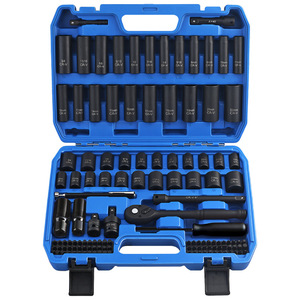 Jeu de clés à douilles professionnel de 126 pièces 3/8 po pour réparation automobile avec poignée en T et coffret en plastique pour mécaniciens amateurs - Product Image 1