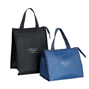 Durable <span class=keywords><strong>a</strong></span> rayas Material Oxford Thermo Tote Cooler Bag Desayuno Almuerzo Picnic Viajes Aislamiento térmico Entrega de alimentos frescos Bento - Product Image 1