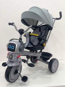 Triciclo para niños con manillar de empuje para <span class=keywords><strong>padres</strong></span>, triciclo para niños pequeños, bicicleta de 3 ruedas, juguete para montar, cochecito, personaje de animal, regalo, estable - Product Image 1