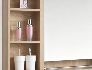 DIY Modern Wall Mount Mirrored <strong>Bathroom</strong> Medicine Cabinet Vanity Storage <strong>Unit</strong> with Open Shelves for Hotel Home <strong>Bathroom</strong> Use - Product Image 6