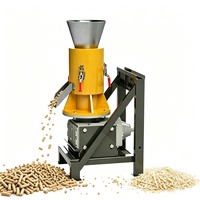 Pelletiseur de biomasse à haute efficacité PTO 200 kg/h, moulin à granulés de biomasse entraîné par tracteur pour biocarburant et alimentation animale