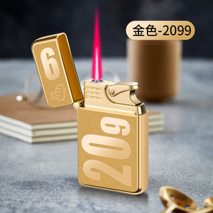 Briquet torche personnalisé avec logo, coupe-vent, rechargeable au butane, gravé, en métal, pour cadeau, vente en gros - Product Image 2