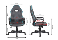 Chaise de jeu ergonomique moderne en tissu à prix abordable, avec accoudoirs réglables, style course, logo personnalisé, directement de l'usine