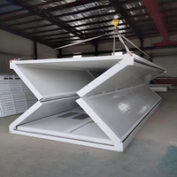 Maison conteneur pliable, structure modulaire préfabriquée intégrée pour l'hébergement du personnel d'ingénierie
