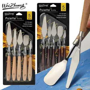 5 pièces <span class=keywords><strong>peinture</strong></span> transfrontalière grattoir Gouache <span class=keywords><strong>peinture</strong></span> Palette pelle <span class=keywords><strong>peinture</strong></span> à l'huile pointu Palette <span class=keywords><strong>couteau</strong></span> Art fournitures - Product Image 5