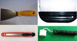 Juego de Herramientas de pintura <span class=keywords><strong>para</strong></span> colgar papel tapiz, cepillo/<span class=keywords><strong>rodillo</strong></span>/raspador, 4 Uds. - Product Image 4