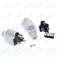 Adaptateur de prise électrique mâle Nema 5-15P 125V 15A à 3 broches américaines, en ABS, réutilisable, pour rallonge