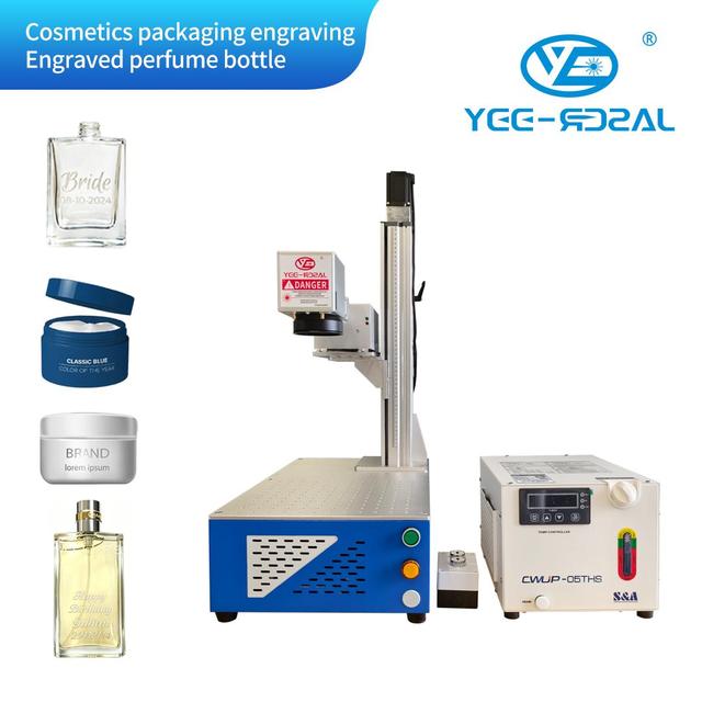 YEE-ZMUV 5W Water-cooled Portable 3D UV Laser Marking Machine  for Perfume Bottle Custom Logo Engraving