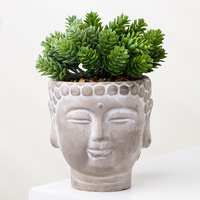 YUANWANG personnalisé plante en pot artificielle bouddha béton fleur Pots de ciment pour plantes Mini pots de bonsaï succulents