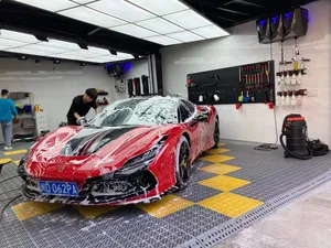 Dalles de sol modulaires en <span class=keywords><strong>caoutchouc</strong></span> pour lavage de voitures, tapis de sol en PVC de haute qualité, dalles de sol en plastique à emboîtement, dalles de sol de <span class=keywords><strong>garage</strong></span> - Product Image 4