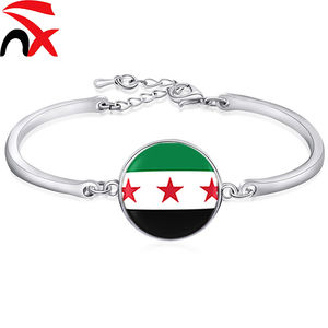 Set <span class=keywords><strong>di</strong></span> Gioielli con Bandiera e Mappa Siriana <span class=keywords><strong>di</strong></span> Alta Qualità, Bracciale, Collana e Orecchini per Uomo e Donna, Idea Regalo - Product Image 4