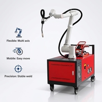 Robot de soudage à l'arc à 6 axes, longueur de bras de 1500 mm, avec source d'alimentation de soudage Megmeet