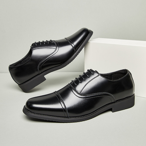 Zapatos de vestir Oxford de cuero genuino para hombre, calzado formal y de boda de negocios con suela acolchada - Product Image 3