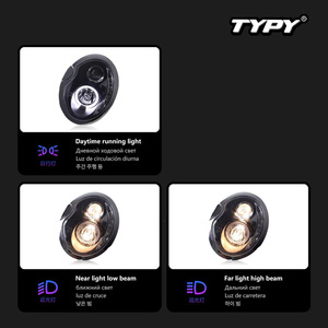 พิมพ์สำหรับ2001-2007 BMW ชุดไฟหน้า R50ขนาดเล็ก LED เลนส์และไฟวิ่งกลางวันสำหรับ R52และ R53รุ่น - Product Image 4