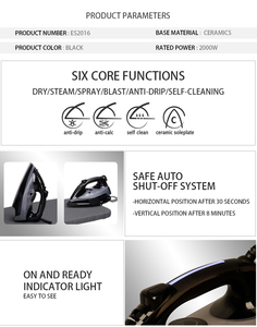 高品質ホテル客室用軽量2000Wハイパワー電気ドライアイロン - Product Image 5