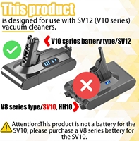 Adaptateur à convertir pour batterie d'aspirateur à main Dyson V10 compatible pour Dyson V10 Fluffy/Animal/Absolute