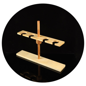 Support d'entonnoir en bois Hirozumi à 2 ou 4 trous, hauteur réglable pour les expériences de chimie - Product Image 3