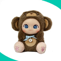 3D Mini Spielzeug niedlich kawaii lustige Cartoon kreative ausgestopfte Plüsch Spielzeug puppe mit Plastik gesicht