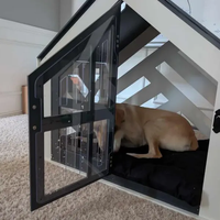 Grande caisse pour chien Meubles de luxe pour chenil pour chien Maison intérieure en bois pour chien
