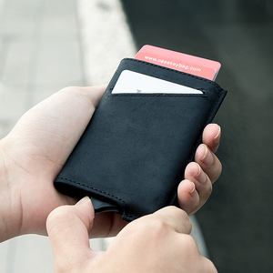 Leather <b>for</b> Business Bank Credit Card <b>Wallet</b> Billetera Inteligente Anti-theft Auto Eject Mini <b>RFID</b> Smart Card Holder <b>Men</b> CASEKEY - Product Image 3
