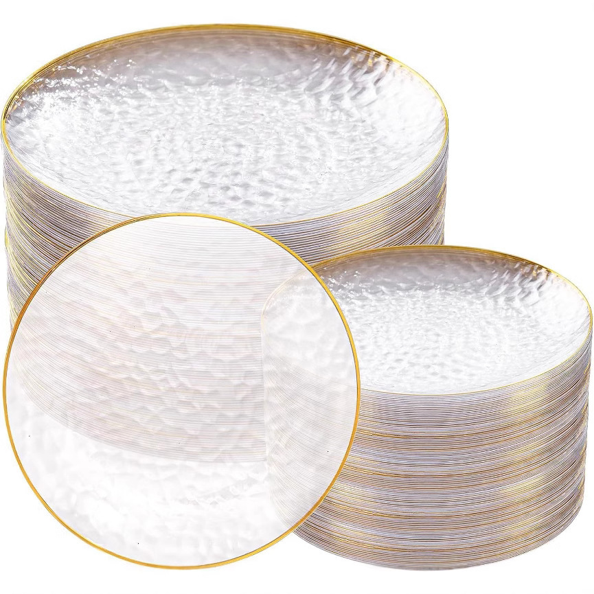 Clear with Gold rim