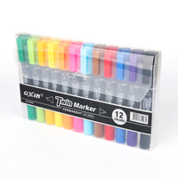 Gxin G-122CL Vente à chaud de stylos marqueurs permanents à double tête de style classique pour l'école et le bureau