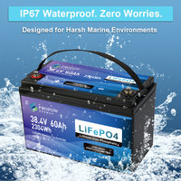 Batería de Litio Marina de Ciclo Profundo NMEA 2000, Impermeable IP67, 12V-96V, 50Ah, 60Ah, 100Ah, 105Ah, 150Ah, 200Ah, para Embarcaciones Eléctricas