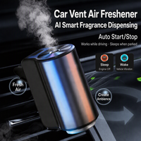Diffuseur d'arômes intelligent pour voiture, démarrage et arrêt automatiques, désodorisant pour voiture, 3 niveaux de parfum réglables, lumière LED, longue durée de vie de la batterie, logo personnalisé