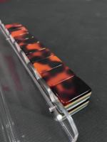 Jeu de Mahjong américain en acrylique, motifs Tortoiseshell, Lotus, Paon, Bambou, Joker, Bullseye, coloré, avec tuiles marron, bleues, rouges, pour jeu d'intérieur