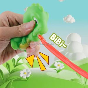 Juguetes blandos de PVC, juguetes para apretar con sonido, dinosaurio, rana, serpiente, forma de animal, juguete antiestrés para niños, alivia la presión - Product Image 2