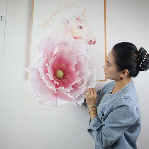 Grandes fleurs de pavot artificielles en tissu de soie, légères, imperméables, pour arrière-plan de mariage, accessoires photographiques, décoration intérieure pour Noël - Product Image 6