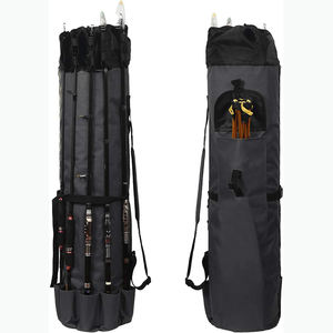 Échantillon gratuit Sac de rangement pour canne à pêche et moulinet en toile durable Sac de transport de voyage - Contient 5 cannes et accessoires - Product Image 1