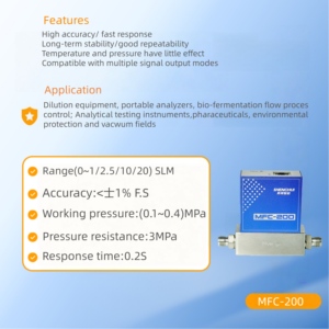 MFC Mass <span class=keywords><strong>Flow</strong></span> Controller Fabrikant Waterstof Stikstof Lucht Argon Zuurstof Touchscreen Thermische Gasstroommeter - Product Image 2