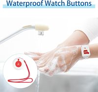 Sistema de Llamada Inalámbrico para Cuidadores SOS, 1 Receptor + 1 Botón Impermeable + 1 Reloj Pager para Personas Mayores