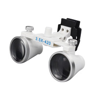 Dental 2.5X/3.5X Lens Binocular Loupe Galilean Dental Magnifier for Dentist Surgical Use Manual Power Source Dental Loup Lens