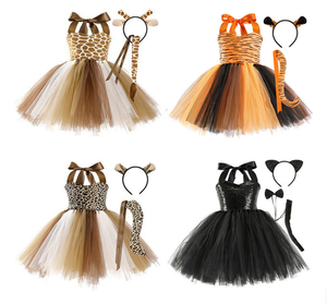 <span class=keywords><strong>Disfraz</strong></span> de Animal de la Selva para Niños de Halloween, <span class=keywords><strong>Disfraz</strong></span> de <span class=keywords><strong>Jirafa</strong></span>, Leopardo, Tigre, Gato, Vestido de Tul para Niñas de 1 a 10 Años - Product Image 2
