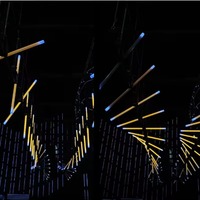 BOTAI 1m Rotation Pixel Bar 60LEDs Dynamique RGBW LED Éclairage Smart DMX pour les Événements de Scène DJ-Blanc Chaud Blanc Projection PC