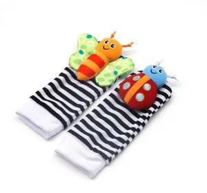 Happy jack chaussette bras main Bracelet hochet infantile bébé Toddlor jouet <span class=keywords><strong>pieds</strong></span> jambe cheville chaussettes - Product Image 2