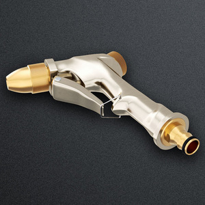 Pistolet à eau haute pression pour lavage de voiture, tête en alliage de zinc et laiton électroplaqué, buse de pulvérisation pour lavage de voiture et arrosage de jardin - Product Image 1
