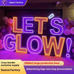 LED elettronico buon compleanno segno di luce al Neon per interni ed esterni uso transfrontaliero di lettere luminose pubblicità - Product Image 5