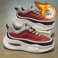 Sneakers synthétiques pour hommes les plus vendues, tendance hiver, nouveau style, doublure en fourrure, rembourrage supplémentaire, semelle souple, semelle intermédiaire en PVC