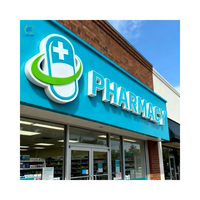 Letrero Luminoso LED Personalizado para Farmacia, Letrero Exterior para Tienda, Logotipo 3D con Letras LED para Edificios